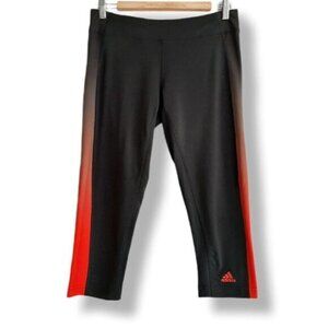 ADIDAS Climalite 3/4 Capri Leggings Ombre Side Tape Sz M